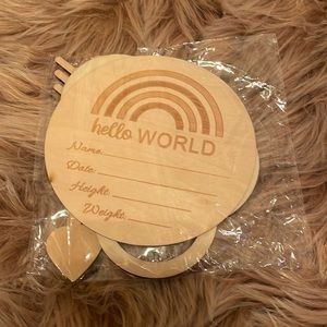 Hello world new born baby sign